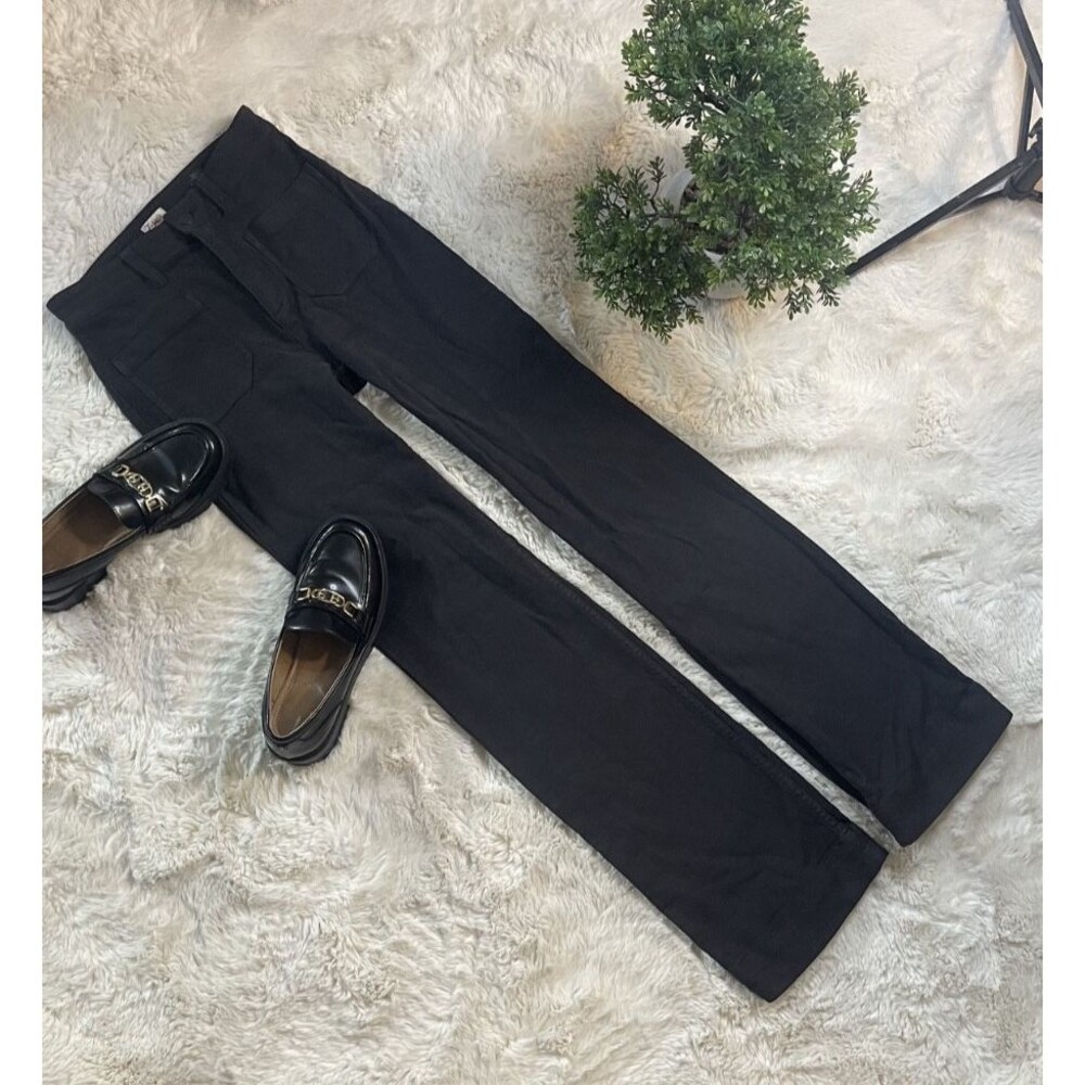 Faherty Brand Soft Lyocell Blend Patch Pocket Straight Leg Black Jeans Womens 26
